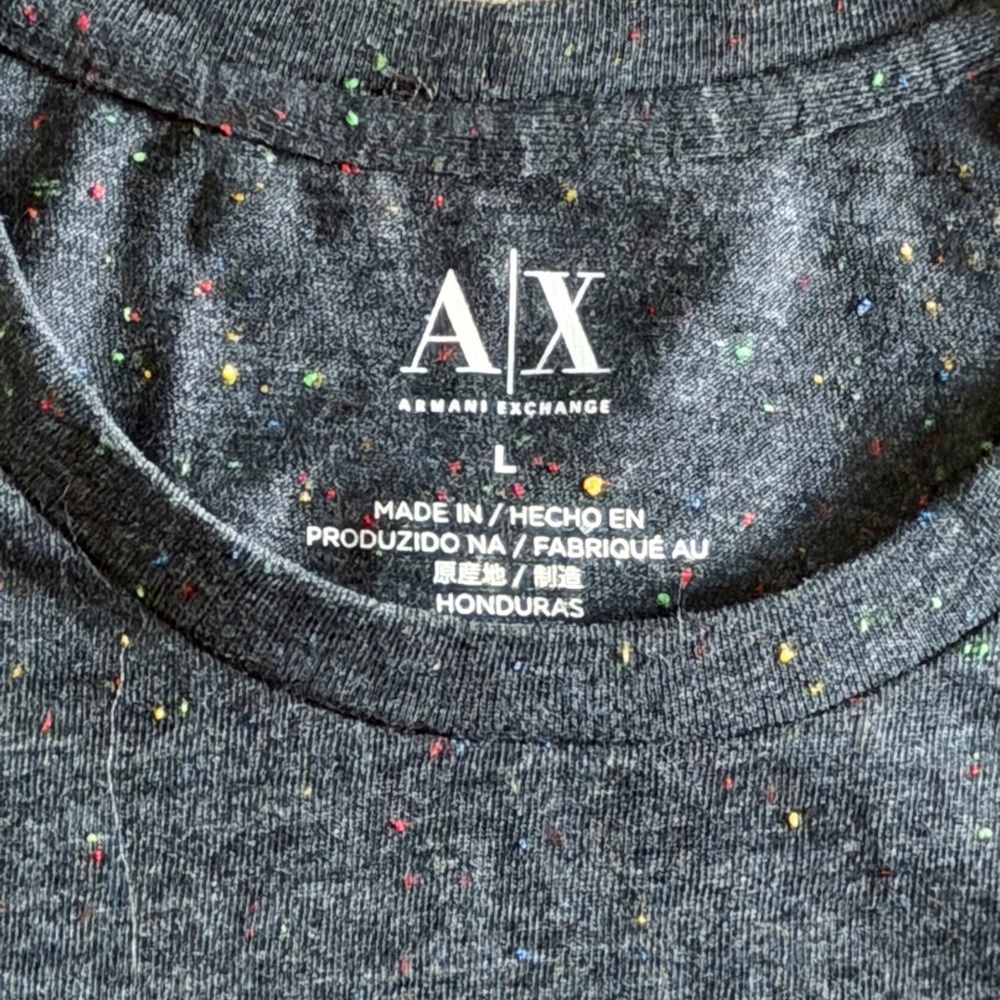 Armani Exchange Men’s Charcoal Crew Neck Short Sleeve Tee